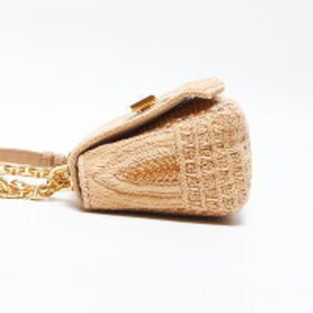 Christian Dior Caro Chain Raffia Shoulder Bag Beige - Picture 3 of 13